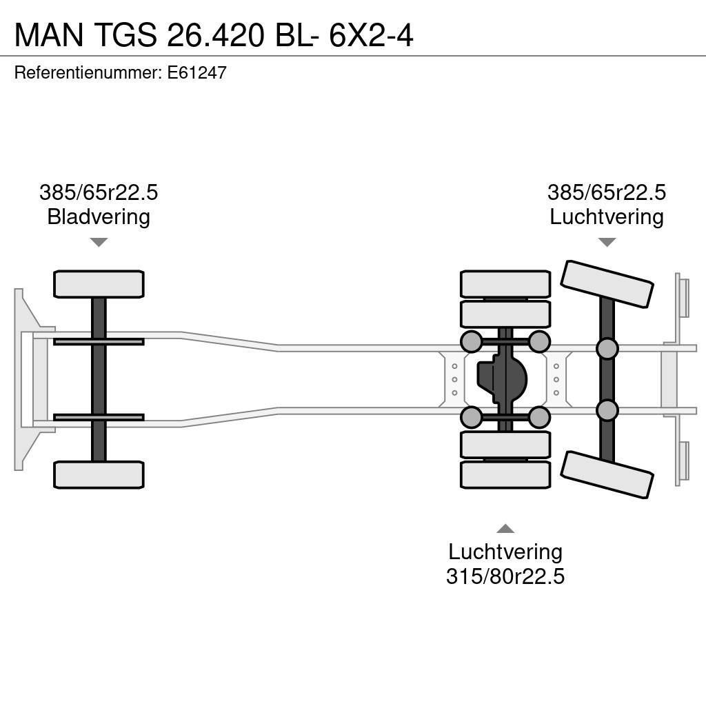 MAN TGS 26.420 BL- 6X2-4 Nosiče kontajnerov/Prepravníky kontajnerov