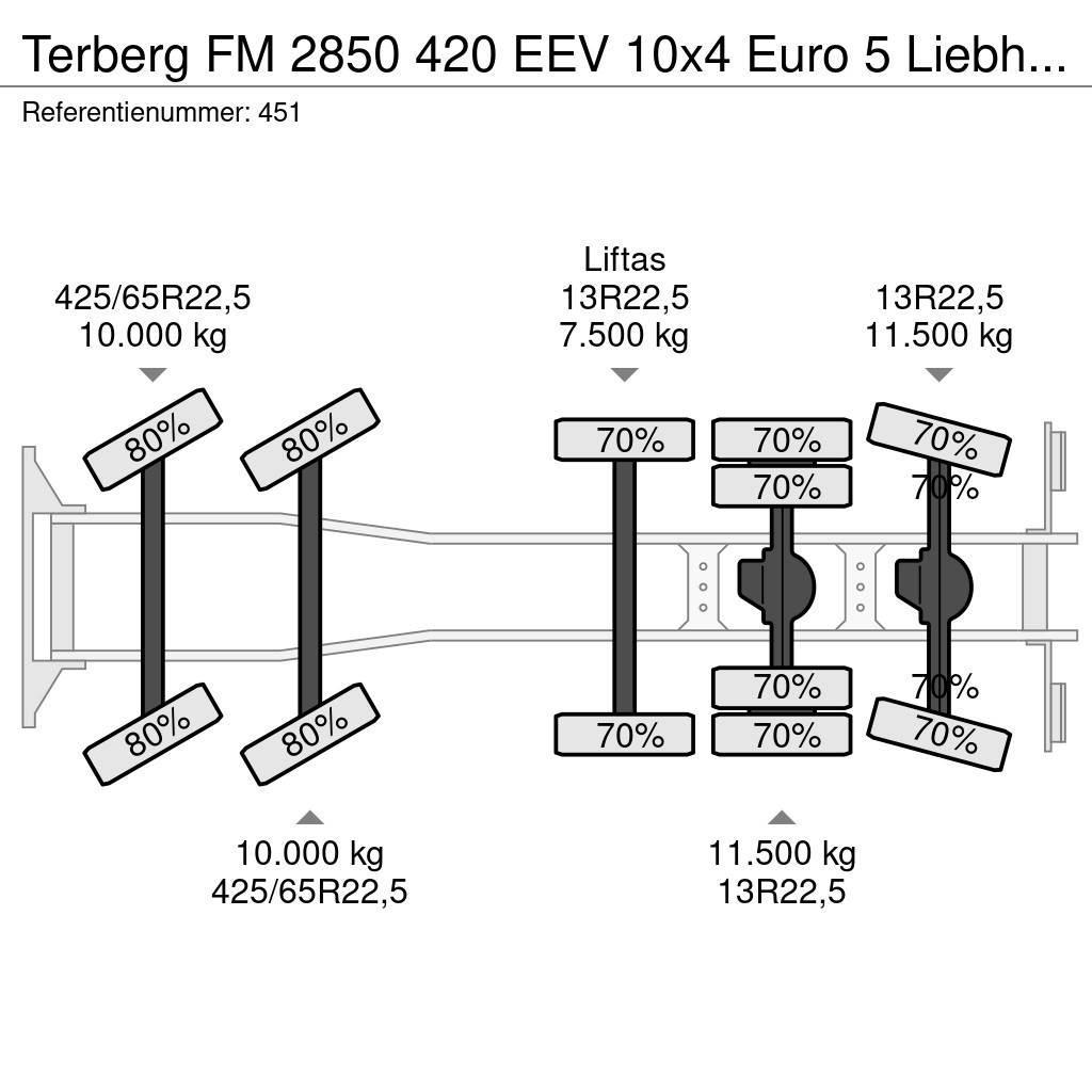 Terberg FM 2850 420 EEV 10x4 Euro 5 Liebherr 15 Kub Mixer Domiešavače betónu