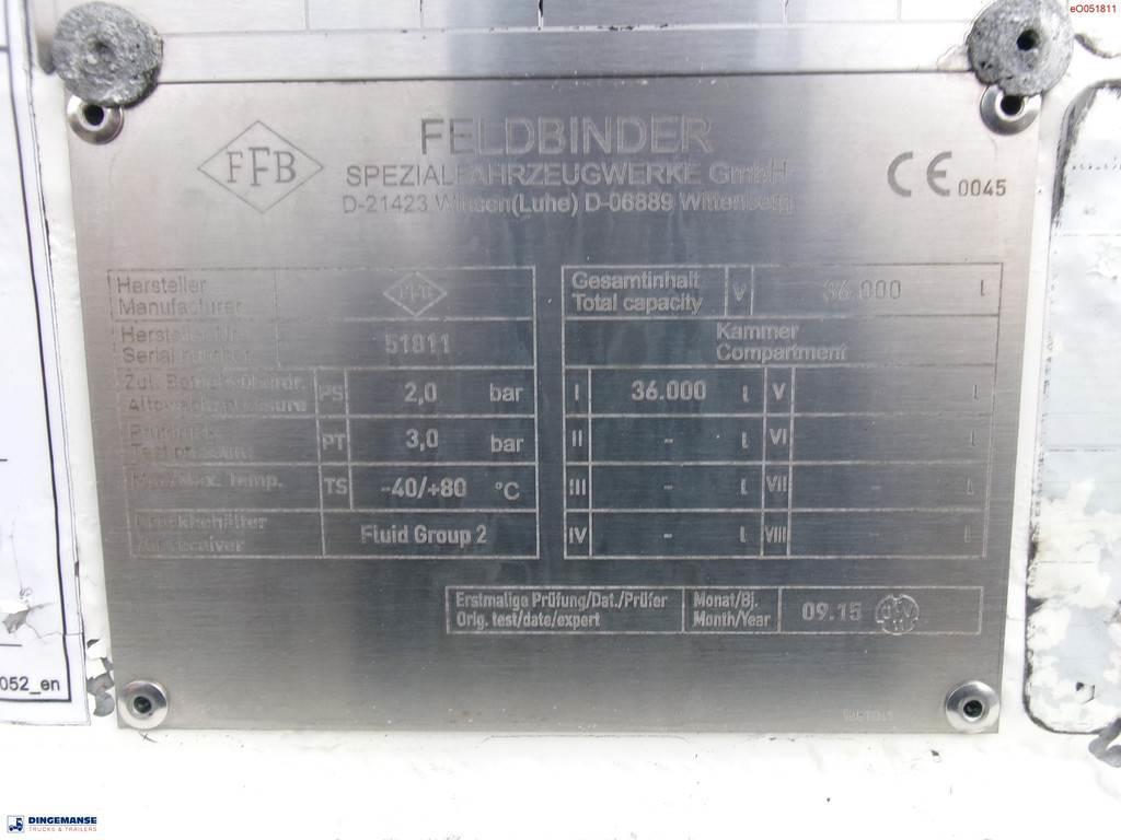 Feldbinder Powder tank alu 36 m3 / 1 comp Cisternové návesy