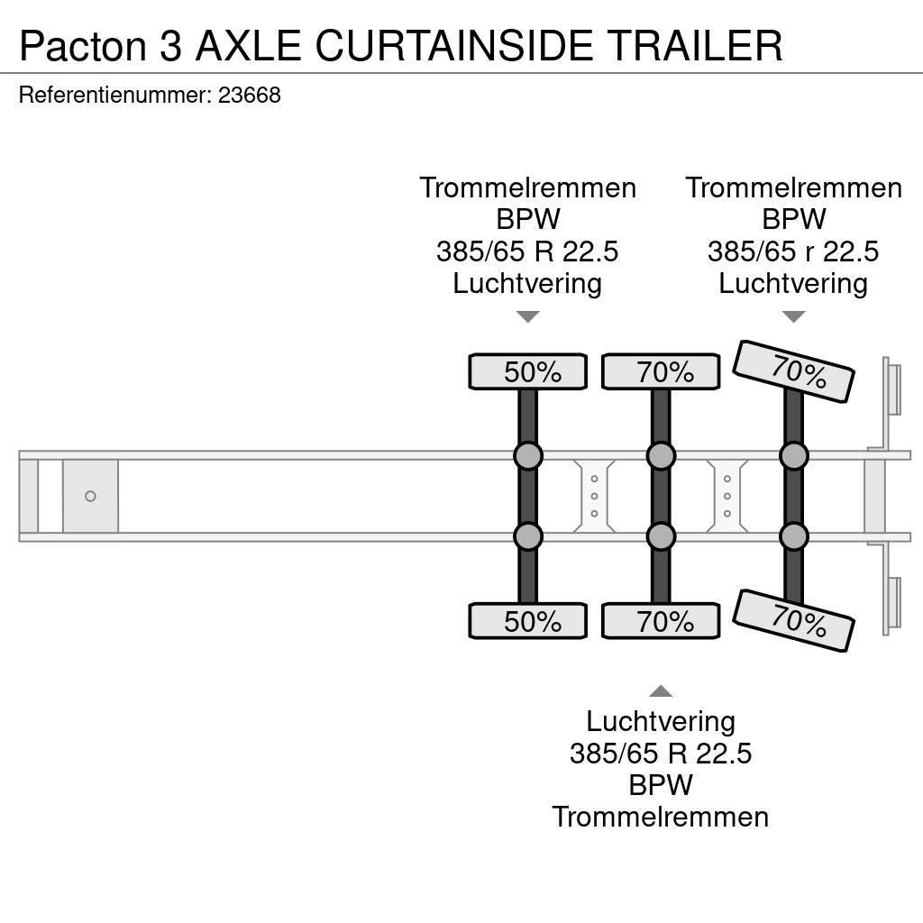 Pacton 3 AXLE CURTAINSIDE TRAILER Ostatné návesy