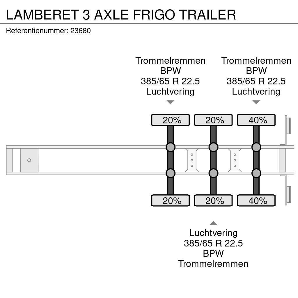 Lamberet 3 AXLE FRIGO TRAILER Chladiarenské návesy