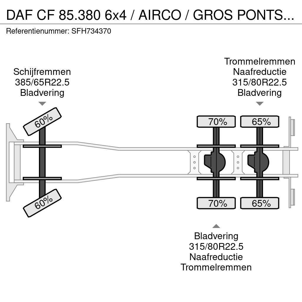 DAF CF 85.380 6x4 / AIRCO / GROS PONTS - BIG AXLES / L Sklápače