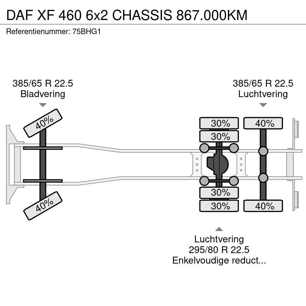 DAF XF 460 6x2 CHASSIS 867.000KM Nákladné vozidlá bez nadstavby