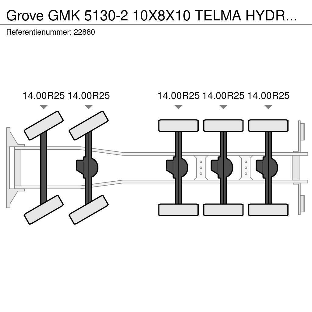 Grove GMK 5130-2 10X8X10 TELMA HYDRAULIC JIB Univerzálne terénne žeriavy