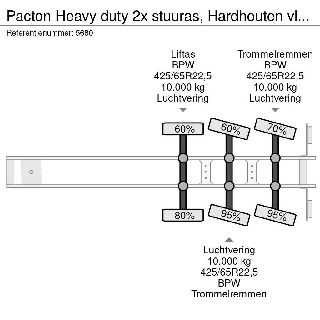 Pacton Heavy duty 2x stuuras, Hardhouten vloer, Ronggaten Valníkové návesy/Návesy sa sklápacím bočnicami