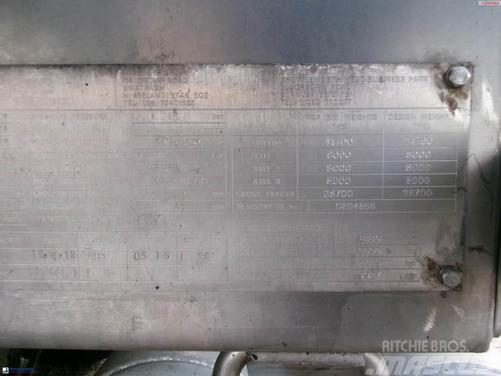 Crossland Bitumen tank inox 33 m3 / 1 comp + ADR L4BN Cisternové návesy