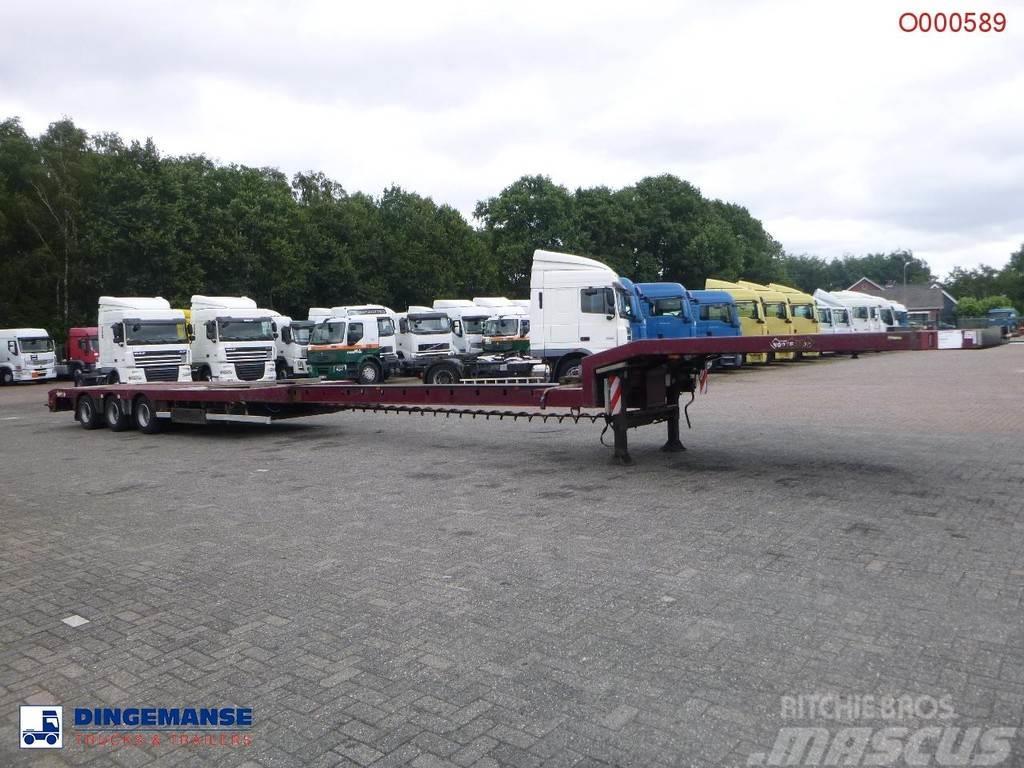 Nooteboom 3-axle semi-lowbed trailer extendable 14.5 m + ram Valníkové návesy/Návesy sa sklápacím bočnicami