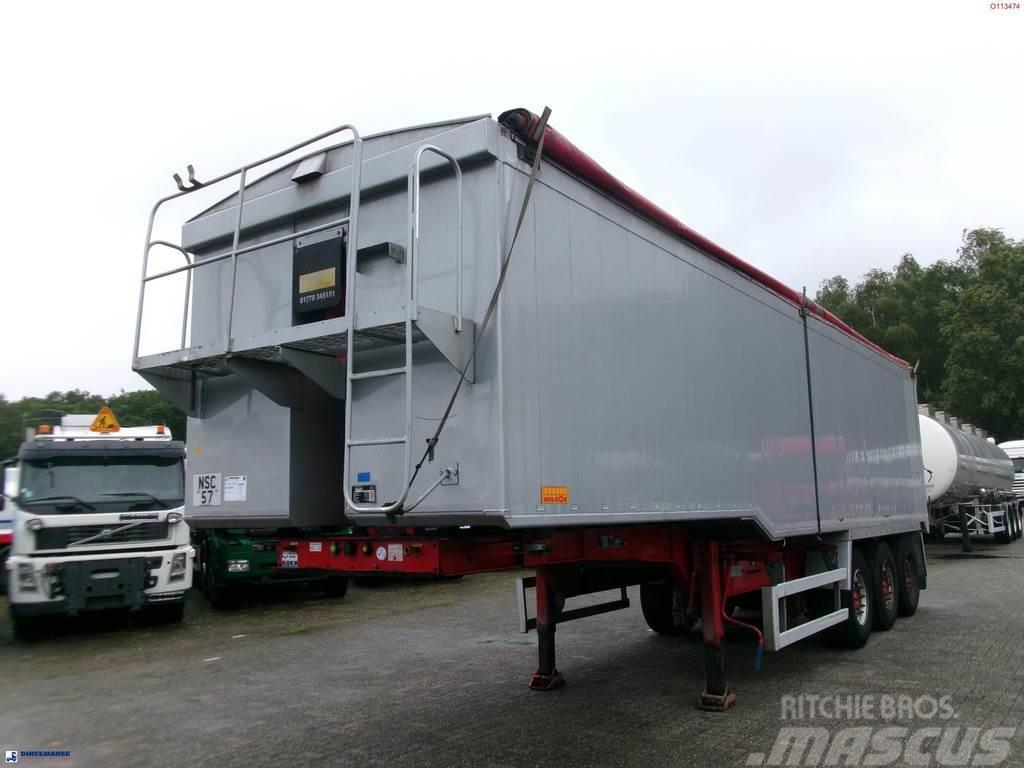 Wilcox Tipper trailer alu 55 m3 + tarpaulin Sklápacie návesy