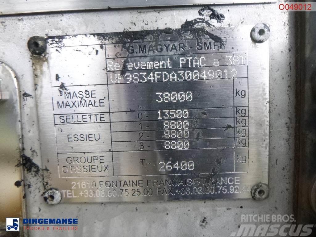 Magyar Bitumen tank inox 31.8 m3 / 1 comp / ADR 22/10/202 Cisternové návesy