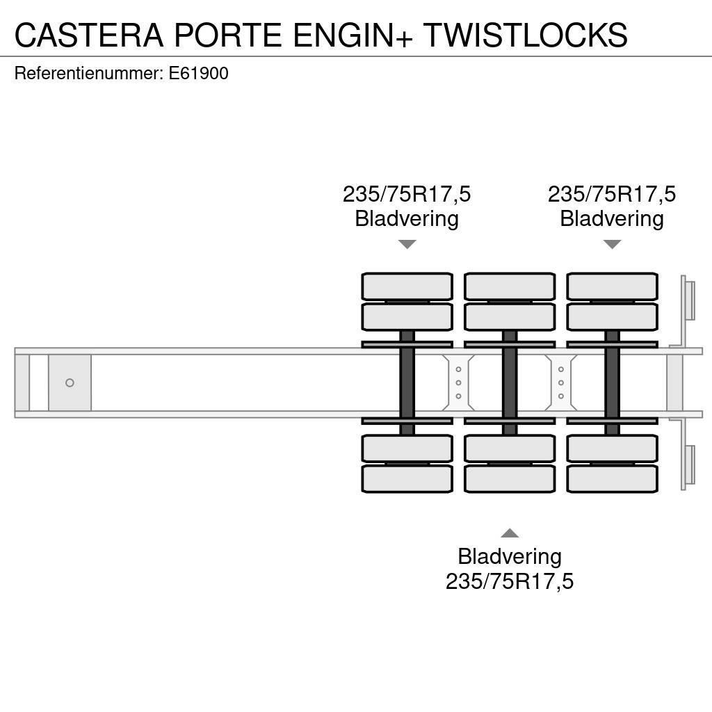 Castera PORTE ENGIN+ TWISTLOCKS Podvalníkové návesy