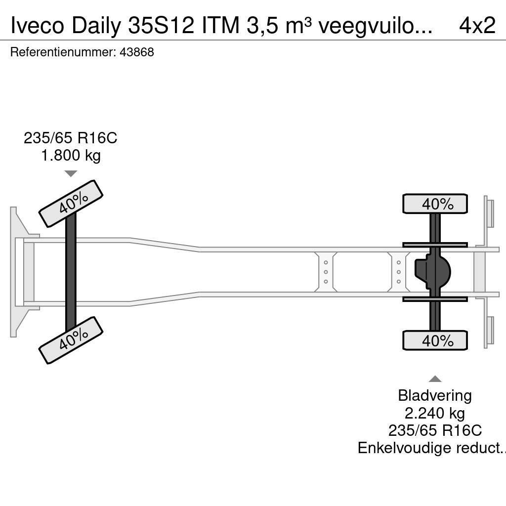 Iveco Daily 35S12 ITM 3,5 m³ veegvuilopbouw Smetiarske vozidlá
