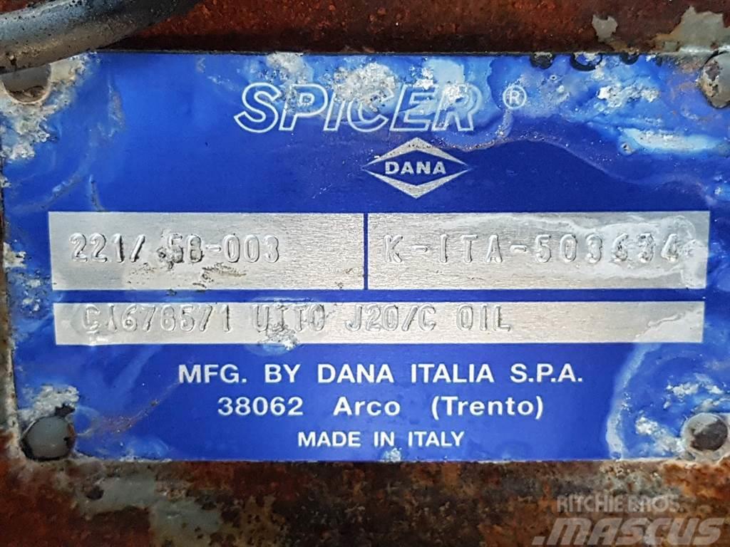 Manitou 160ATJ-Spicer Dana 221/58-003-Axle/Achse/As Nápravy
