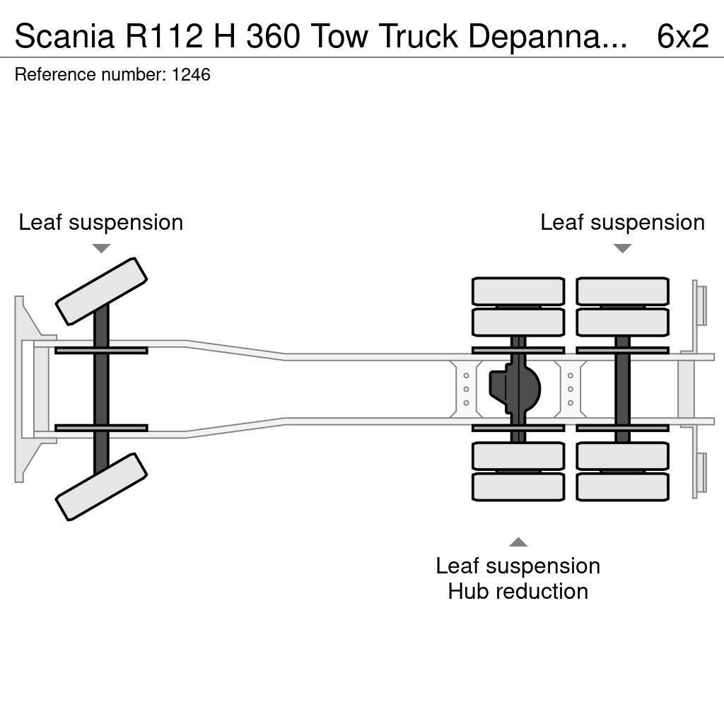 Scania R112 H 360 Tow Truck Depannage Crane Winch Remote Vyslobodzovacie vozidlá