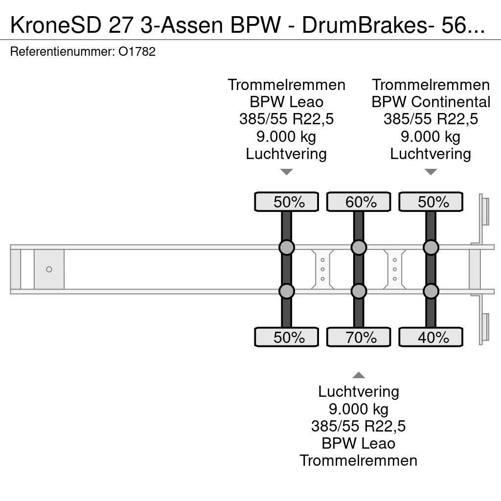 Krone SD 27 3-Assen BPW - DrumBrakes- 5640kg - All Sorts Kontajnerové návesy