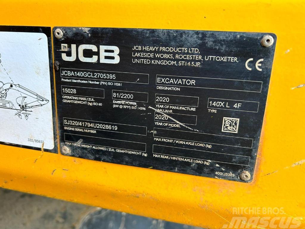 JCB 140X Pásové rýpadlá