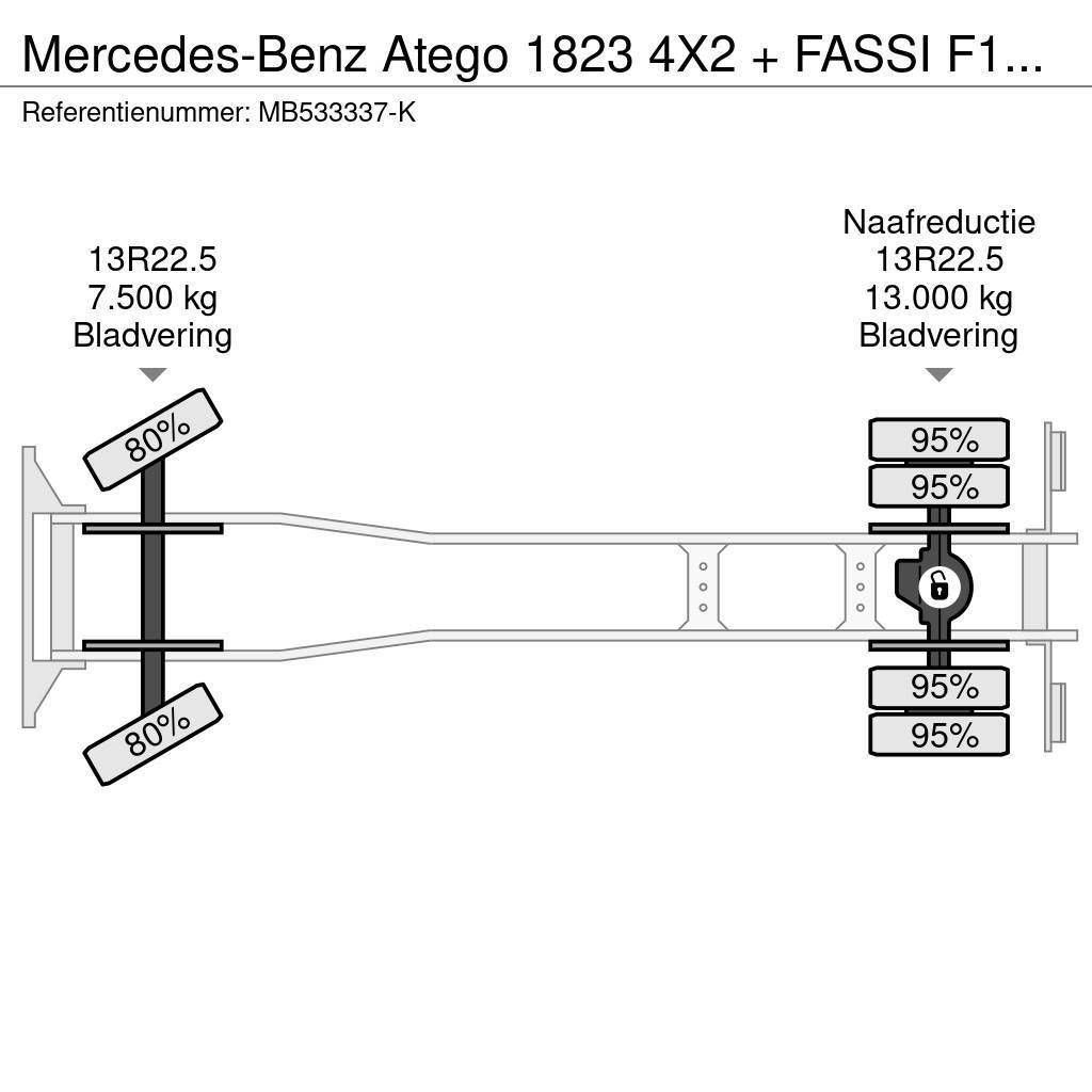 Mercedes-Benz Atego 1823 4X2 + FASSI F110A.21 + TIPPER - MANAUL Univerzálne terénne žeriavy