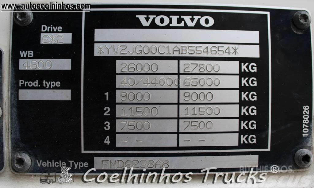 Volvo FM 380 + Hiab 288 Plošinové nákladné automobily/nákladné automobily so sklápacími bočnicami