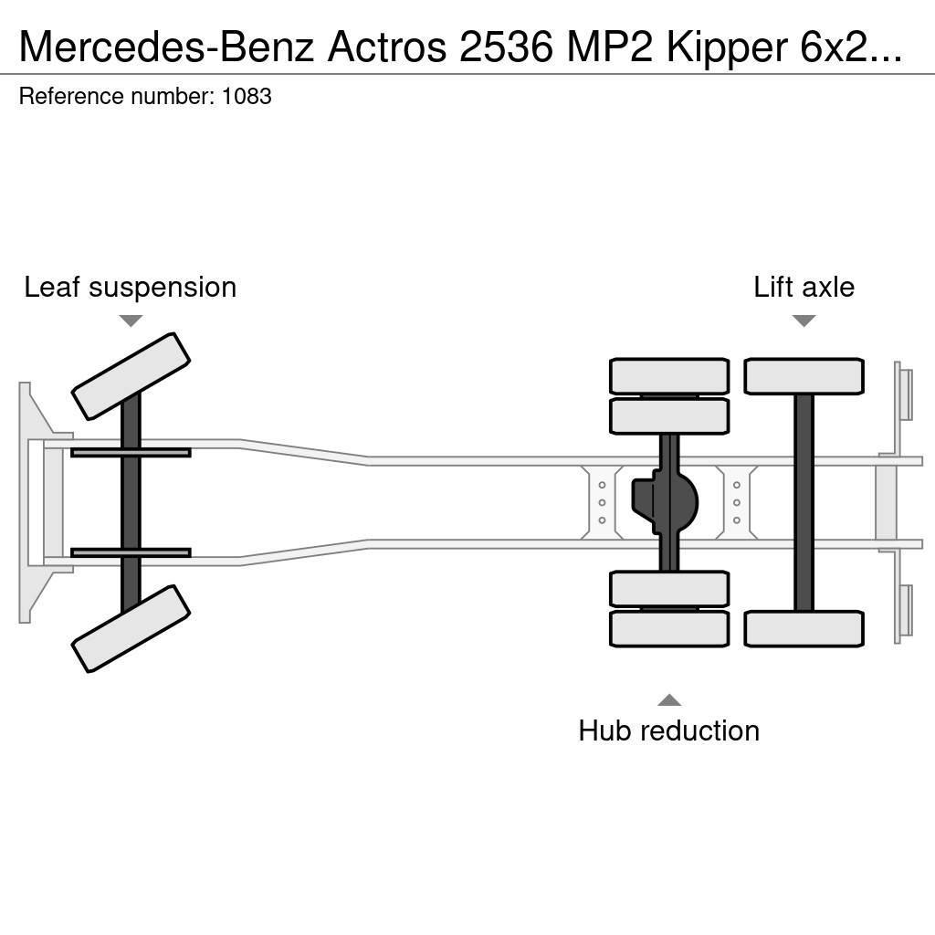 Mercedes-Benz Actros 2536 MP2 Kipper 6x2 V6 EPS Good Condition Ramenové nosiče kontajnerov