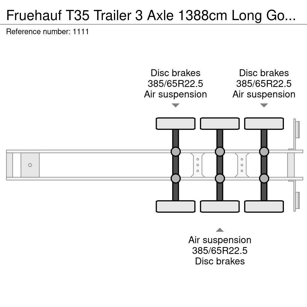 Fruehauf T35 Trailer 3 Axle 1388cm Long Good Condition Valníkové návesy/Návesy sa sklápacím bočnicami
