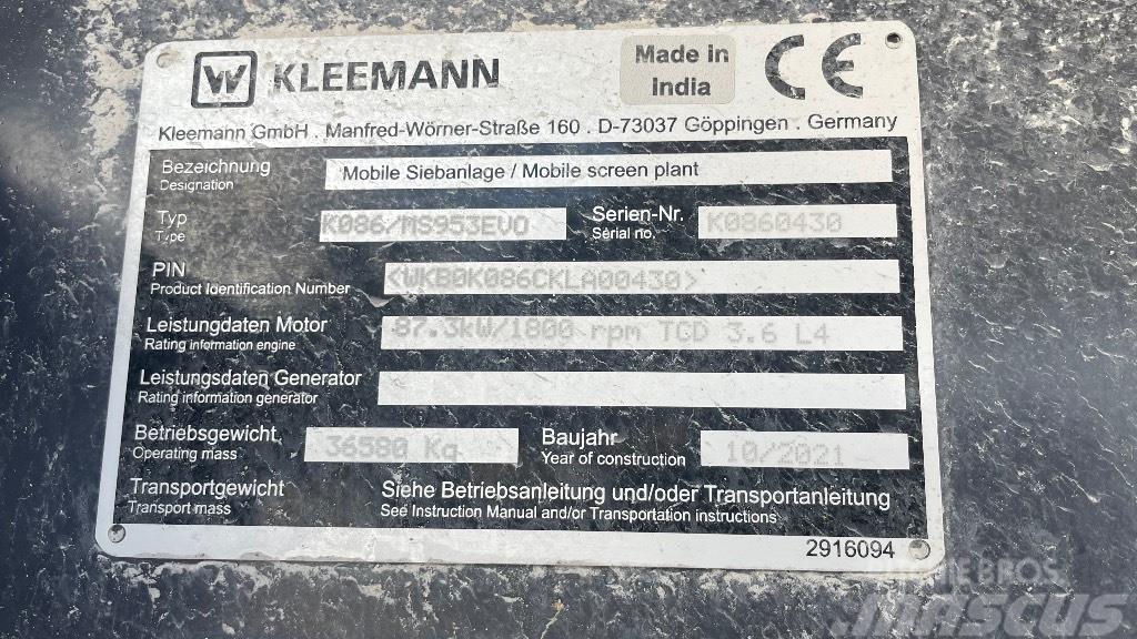 Kleemann 953 Triedičky