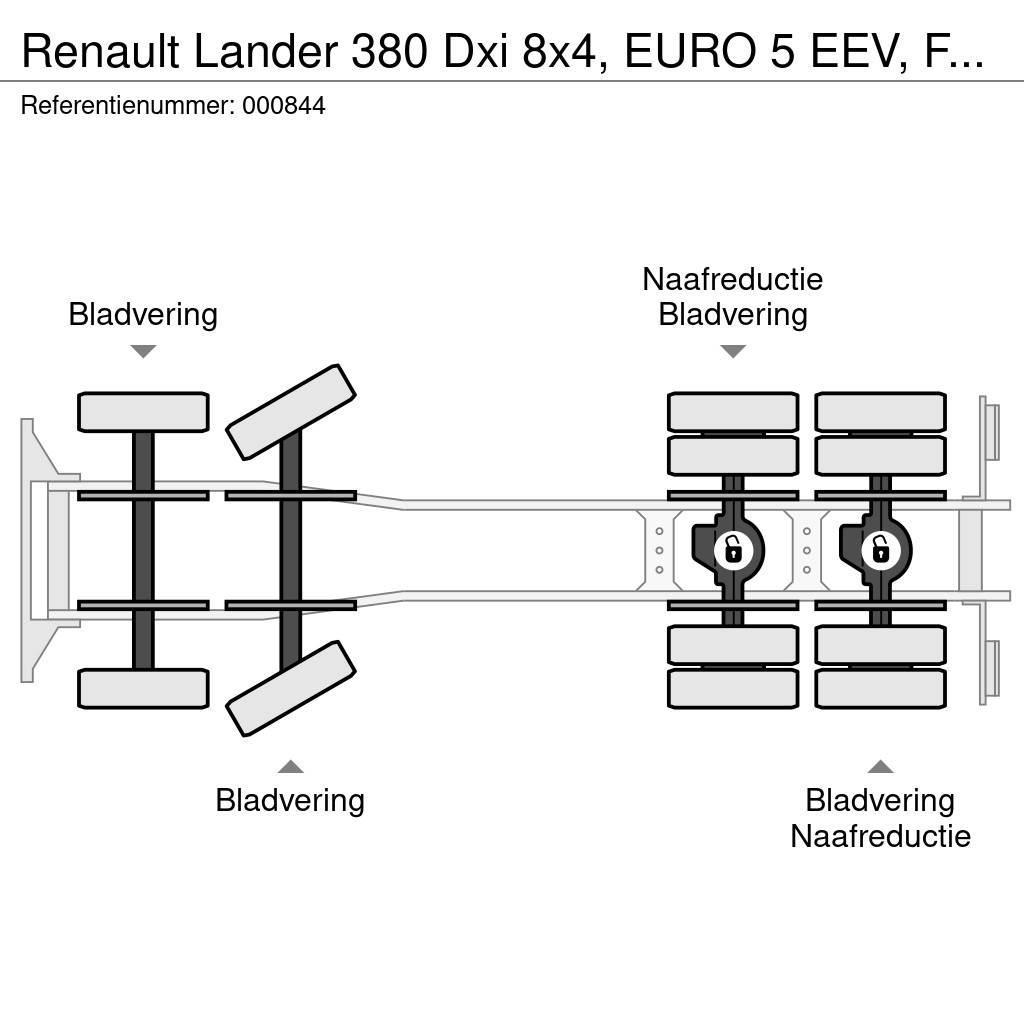Renault Lander 380 Dxi 8x4, EURO 5 EEV, Fassi, Remote, Ste Plošinové nákladné automobily/nákladné automobily so sklápacími bočnicami
