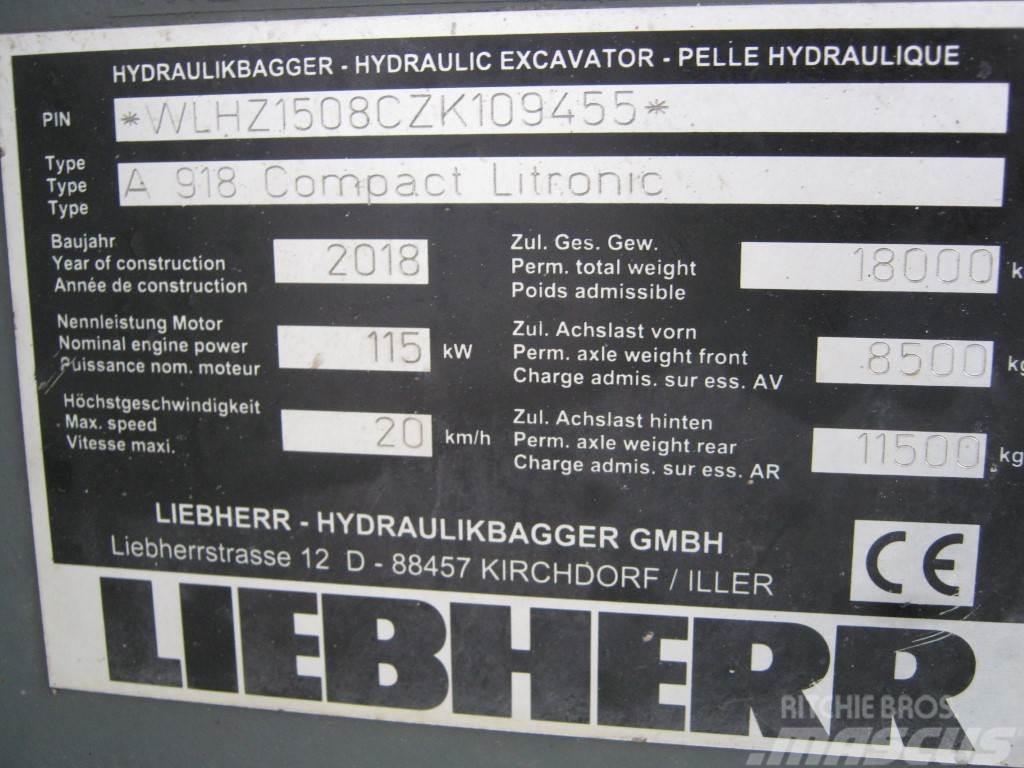 Liebherr A 918 Compact Litronic Kolesové rýpadlá