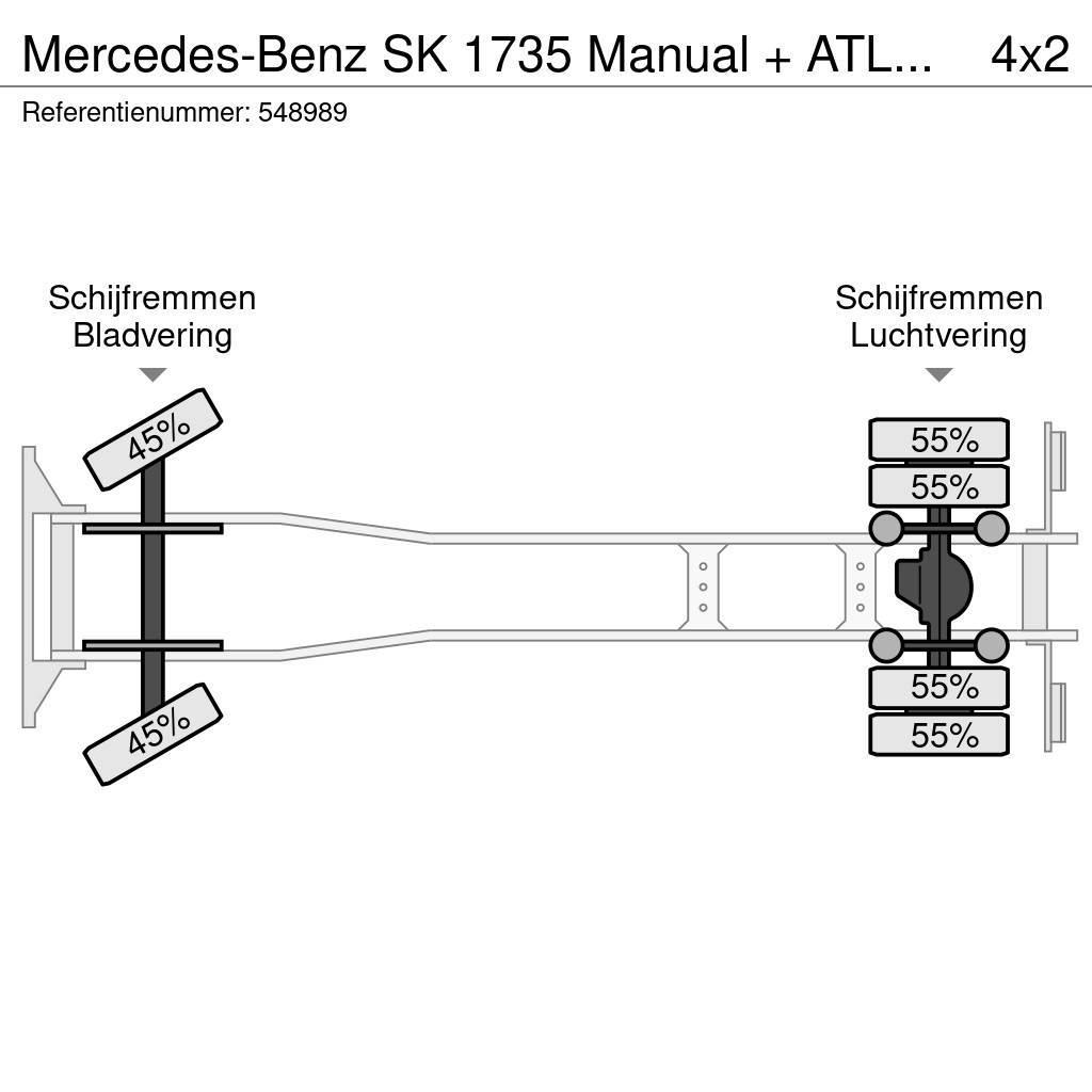 Mercedes-Benz SK 1735 Manual + ATLAS Crane + low KM + Euro 2 man Univerzálne terénne žeriavy