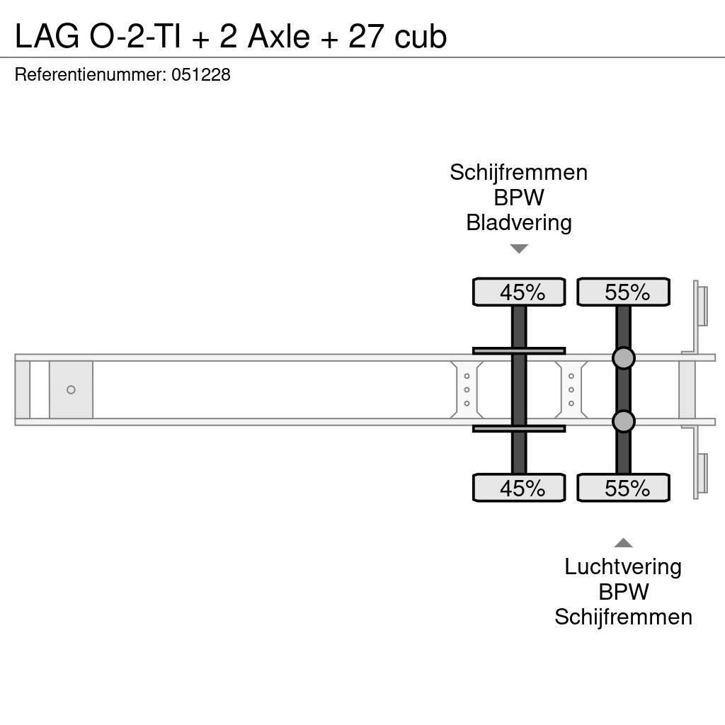 LAG O-2-TI + 2 Axle + 27 cub Sklápacie návesy