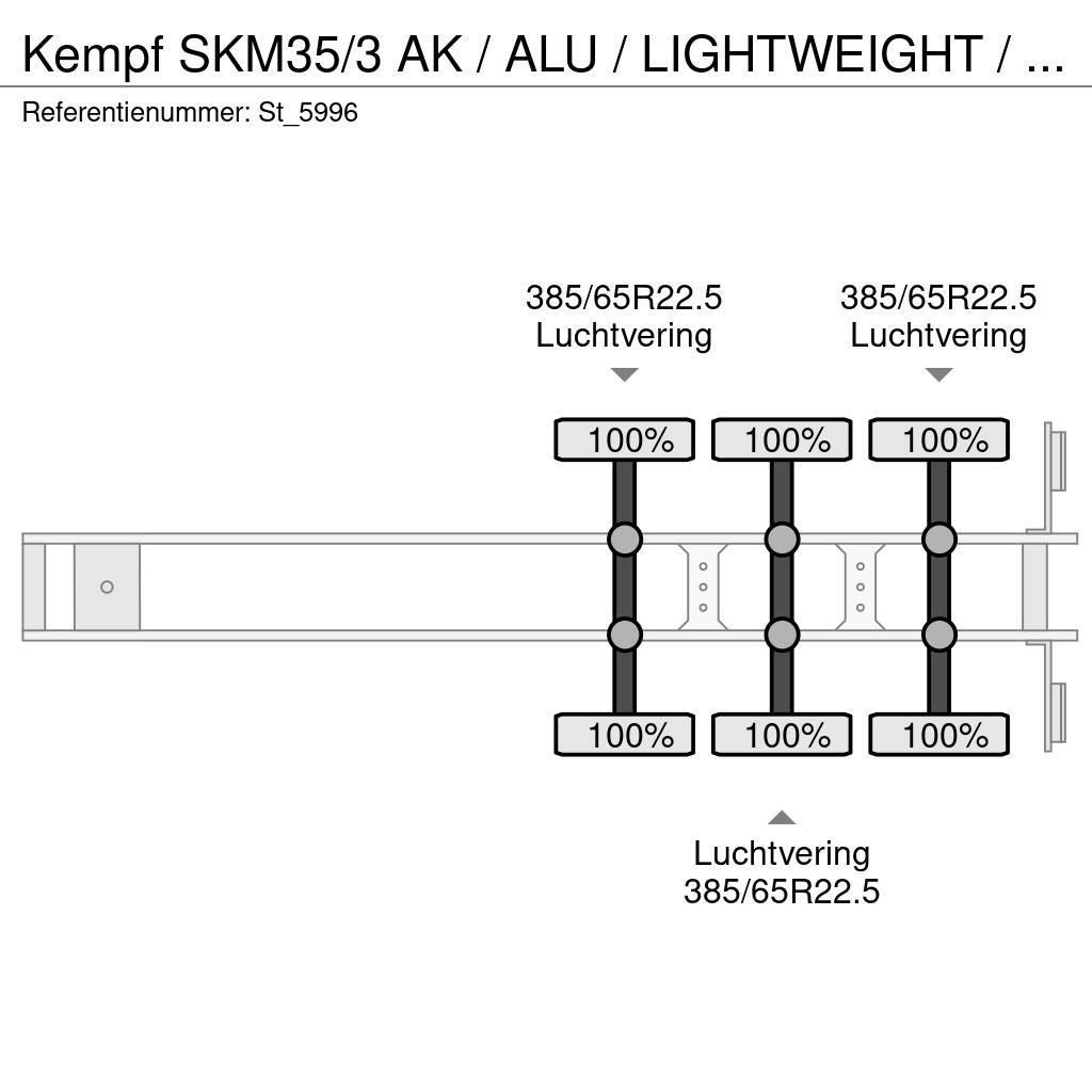 Kempf SKM35/3 AK / ALU / LIGHTWEIGHT / 29M3 / LIFT AXLE Sklápacie návesy