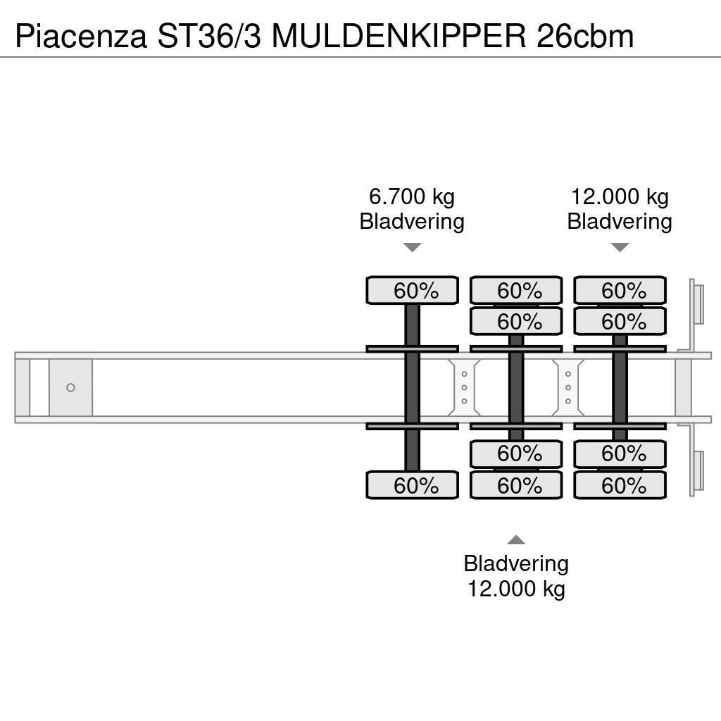 Piacenza ST36/3 MULDENKIPPER 26cbm Sklápacie návesy