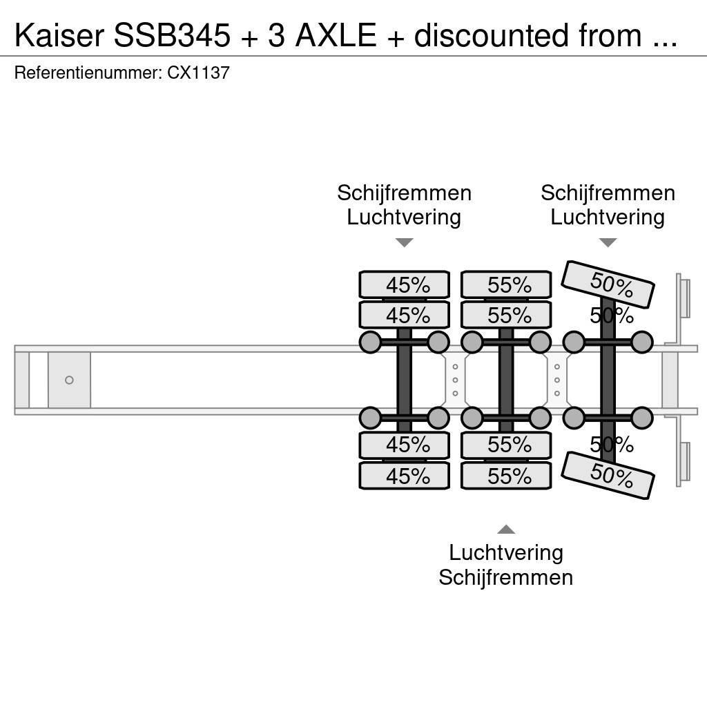 Kaiser SSB345 + 3 AXLE + discounted from 21.750,- Podvalníkové návesy
