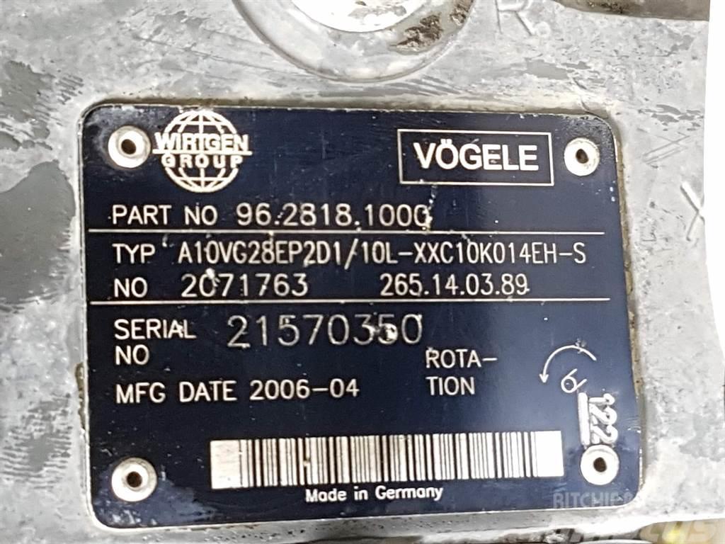 Vögele -Rexroth A10VG28EP2D1/10L-96.2818.1000-Drive pump Hydraulika
