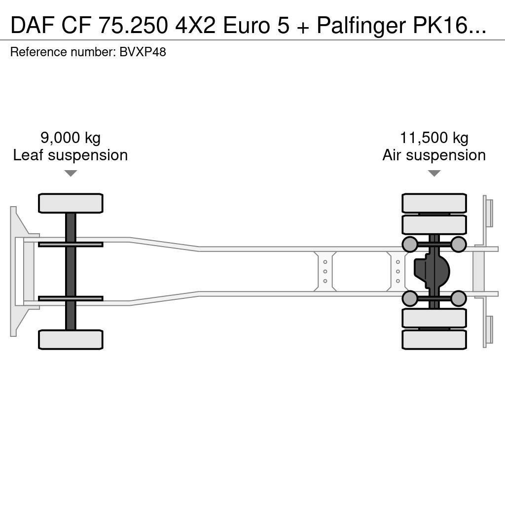 DAF CF 75.250 4X2 Euro 5 + Palfinger PK16502 D (Glas / Univerzálne terénne žeriavy