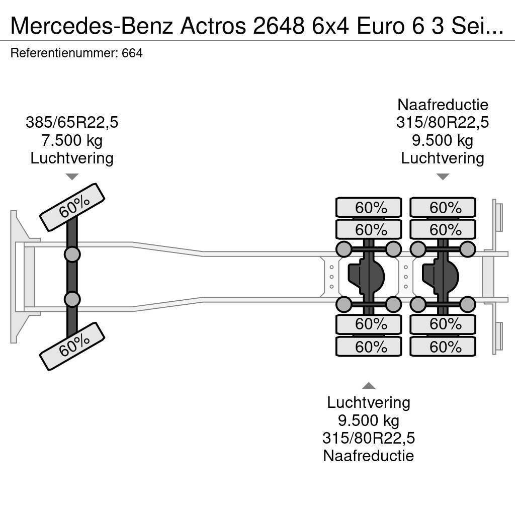 Mercedes-Benz Actros 2648 6x4 Euro 6 3 Seitenkipper! Sklápače