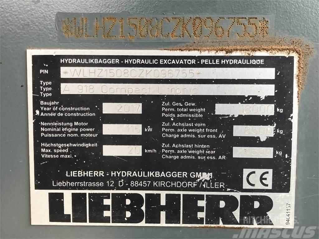 Liebherr A918 Compact Kolesové rýpadlá