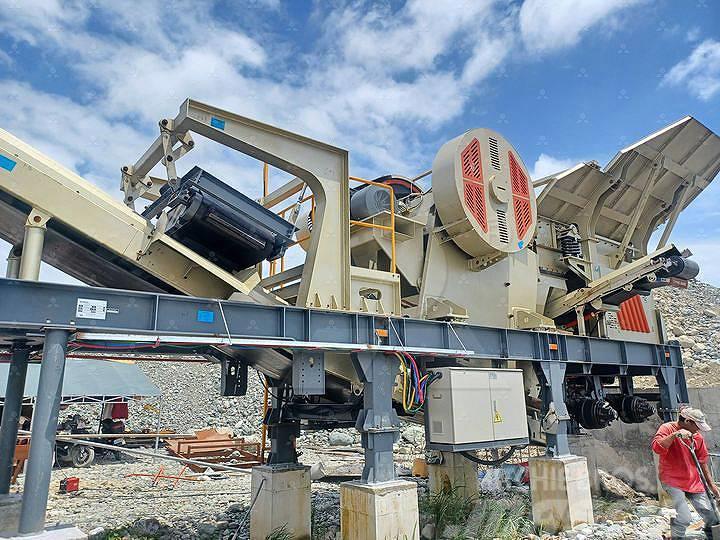 Liming NK75J mobile jaw crusher with cone crusher Mobilné drviče