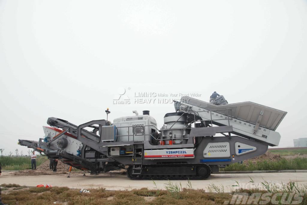 Liming Y3S2160 Mobile hydraulic Cone Crusher with Screen Mobilné drviče