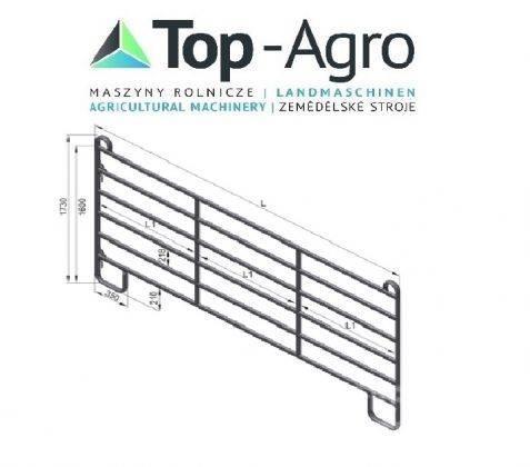 Top-Agro Partition wall door or panel HAP 240 NEW! Kŕmidlá, kŕmne žľaby