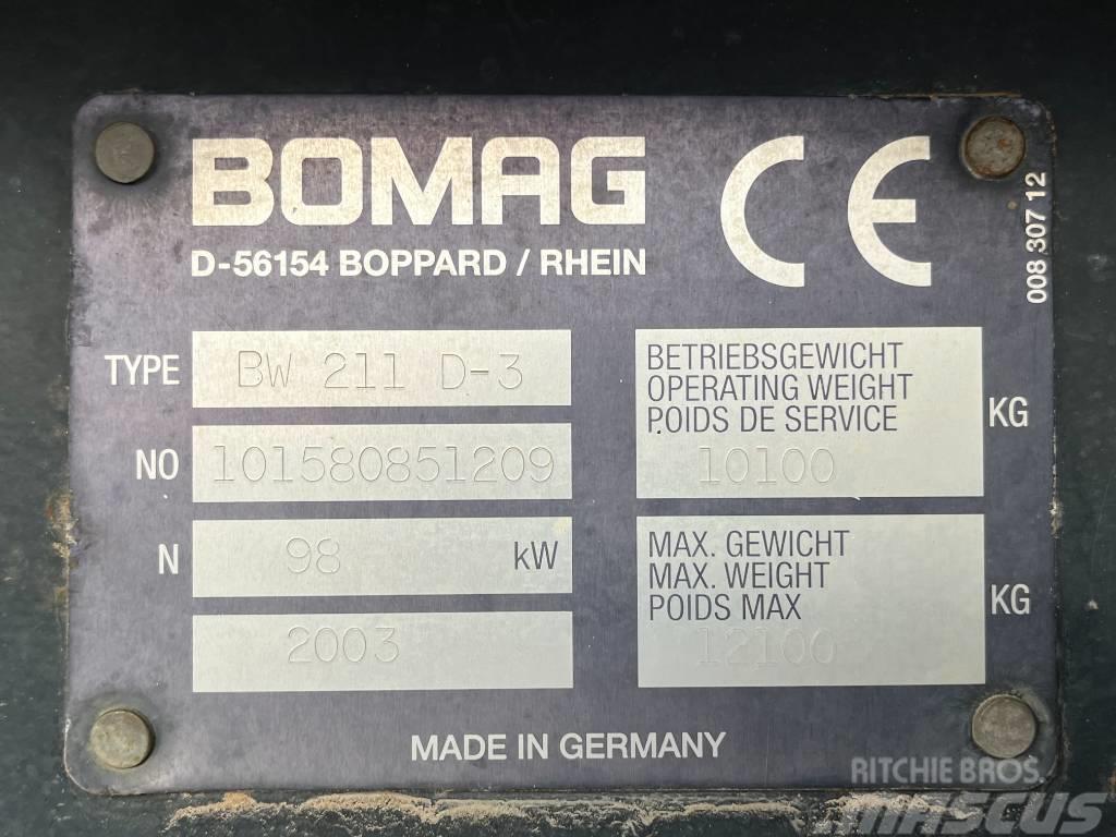 Bomag BW 211 D-3 Ťahačové valce