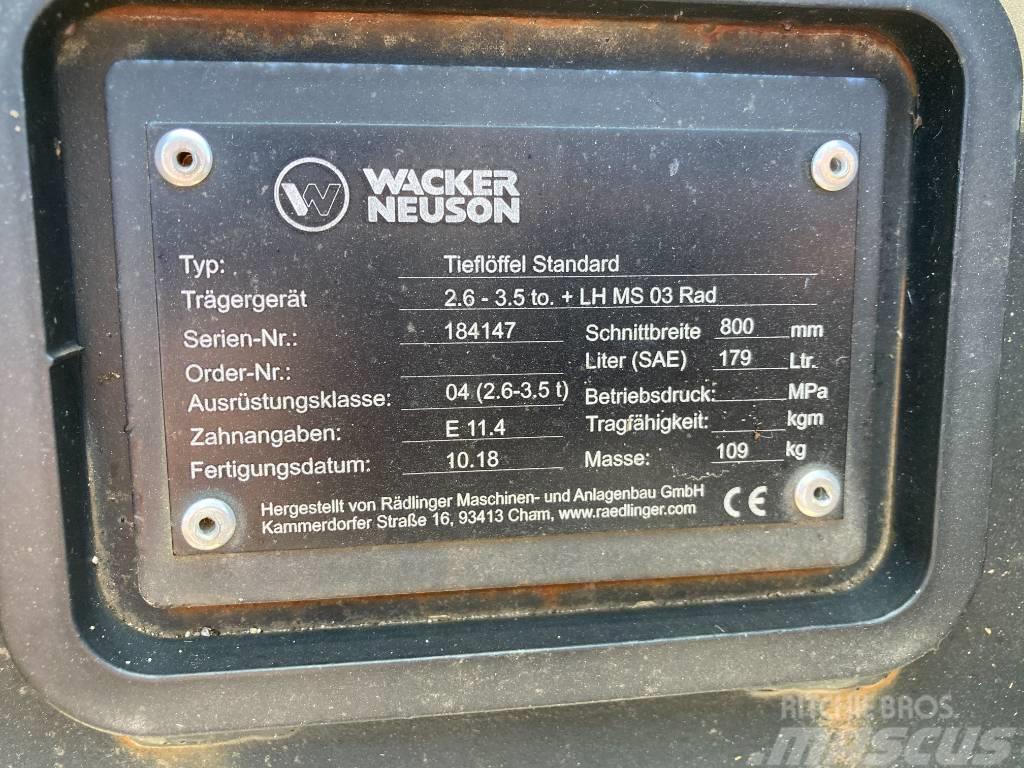 Wacker Neuson Tieflöffel 800mm MS03 Radlog Drviace lopaty