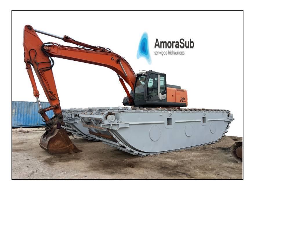  Amphibious Excavateur Hitachi 250 Long Reach 250 Obojživelná rýpadlá