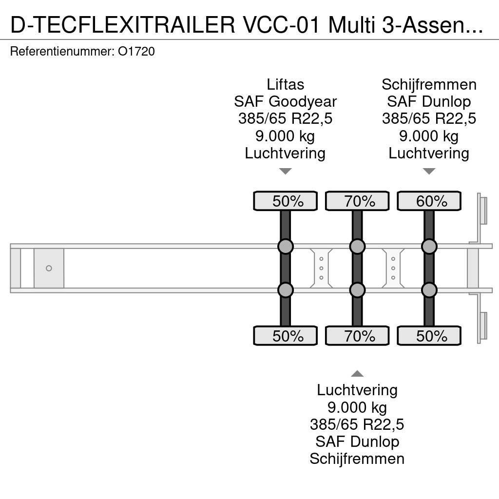 D-tec FLEXITRAILER VCC-01 Multi 3-Assen SAF - Schijfremm Kontajnerové návesy