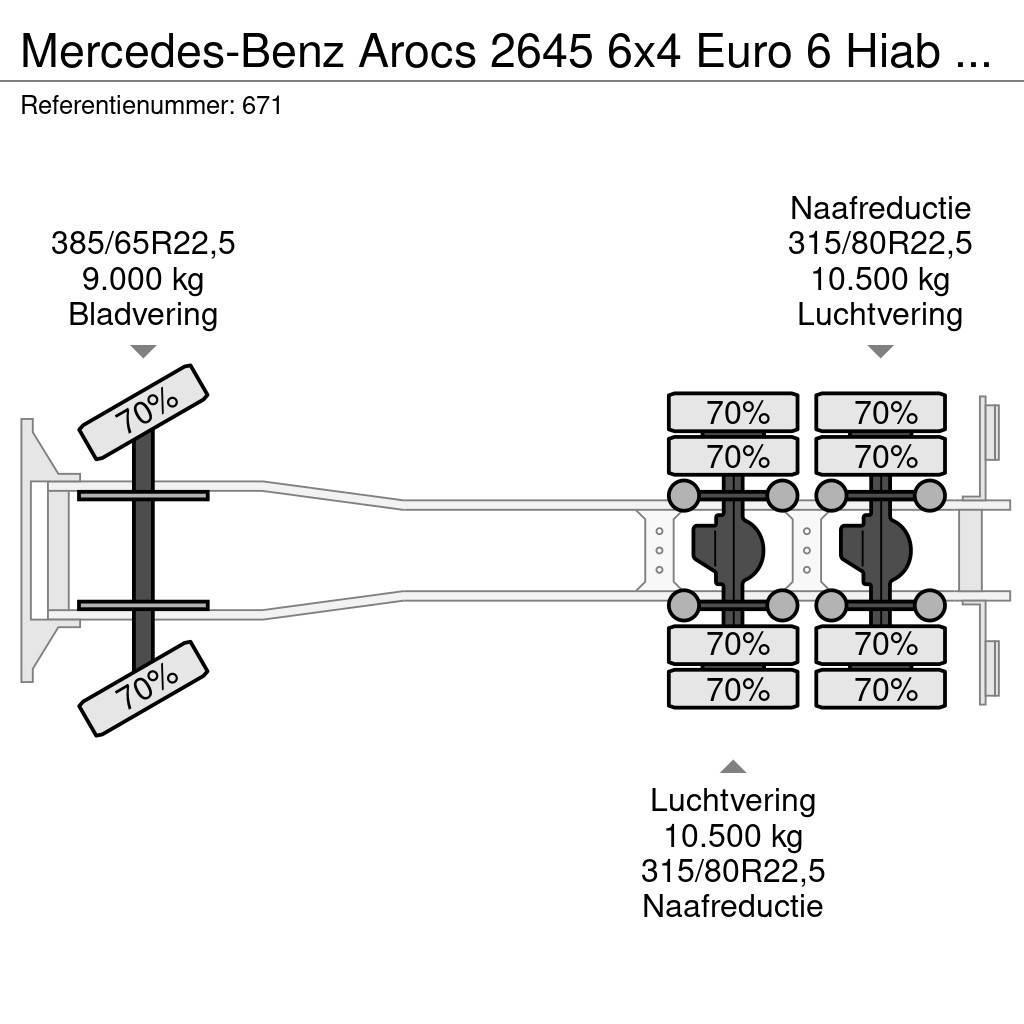 Mercedes-Benz Arocs 2645 6x4 Euro 6 Hiab XS 377 Hipro 7 x Hydr. Univerzálne terénne žeriavy