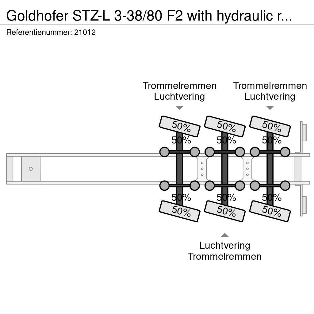Goldhofer STZ-L 3-38/80 F2 with hydraulic ramps Podvalníkové návesy
