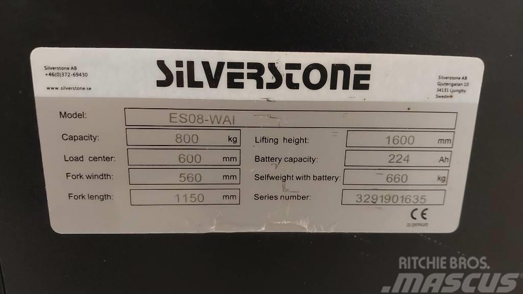 Silverstone ledestabler med initialløft 1,6 m løftehøyde Ručne vedené vysokozdvižné vozíky