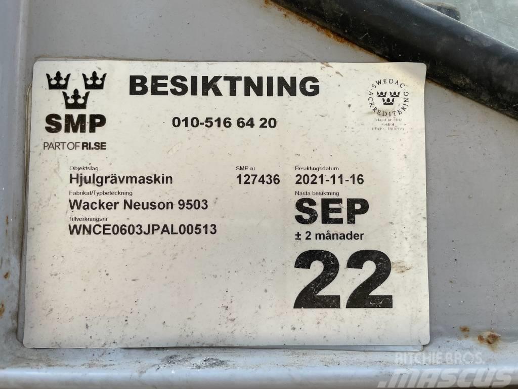 Wacker Neuson 9503-2 / Göteborg/ sänkt pris Kolesové rýpadlá