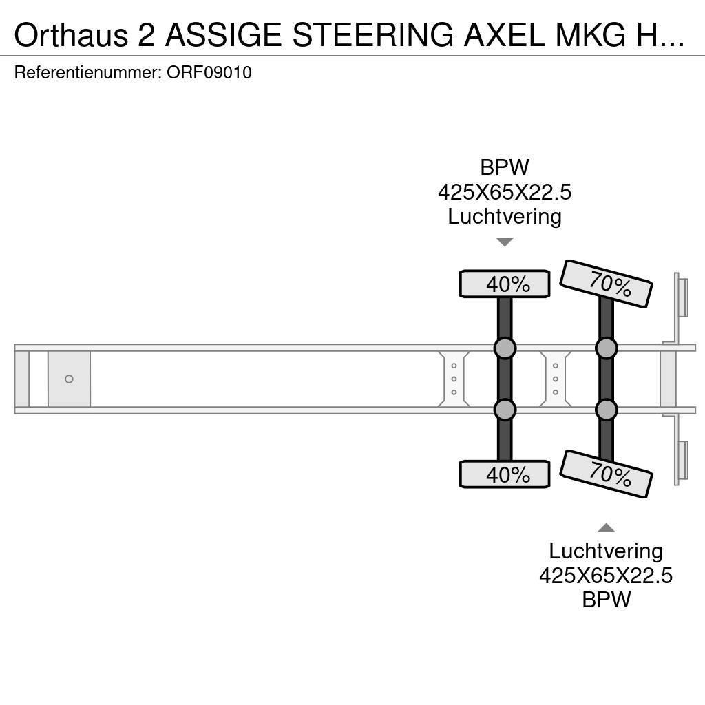 Orthaus 2 ASSIGE STEERING AXEL MKG HLK 330 VG CRANE Valníkové návesy/Návesy sa sklápacím bočnicami