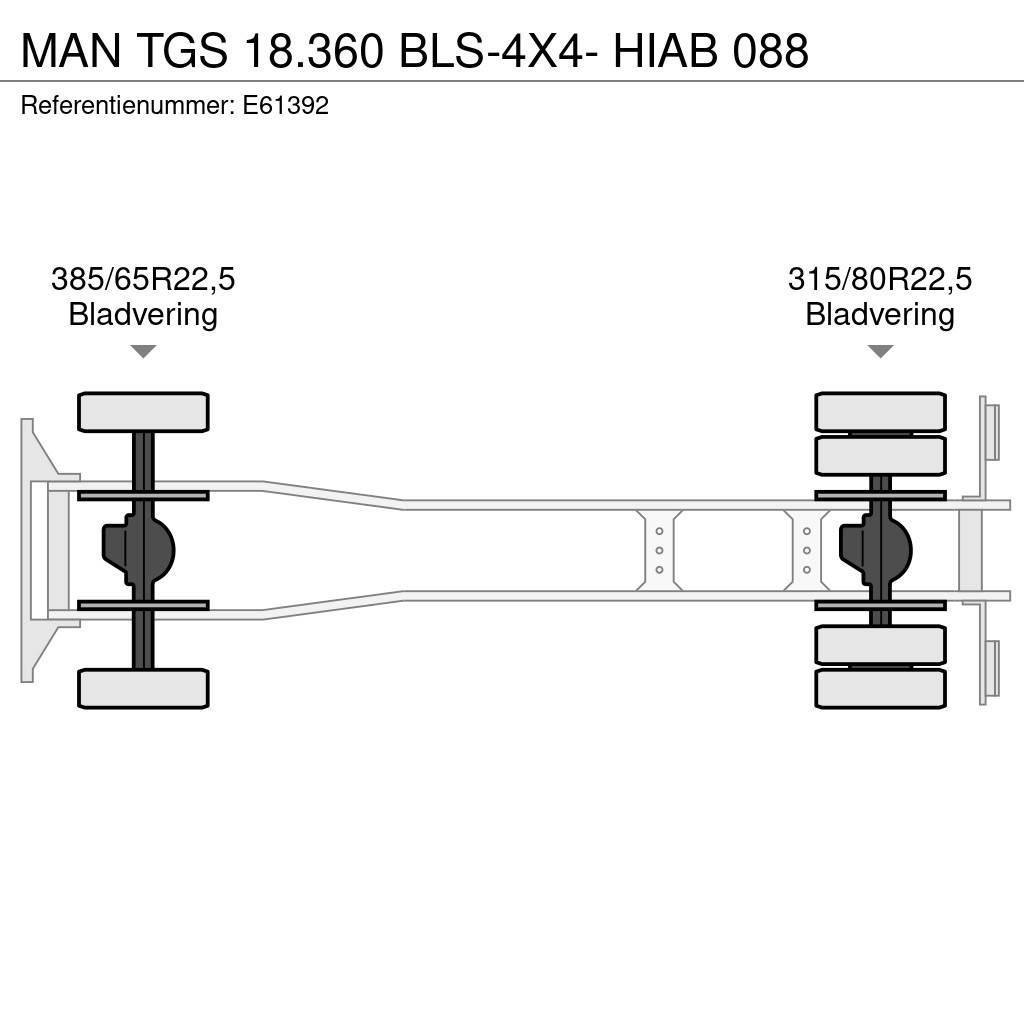 MAN TGS 18.360 BLS-4X4- HIAB 088 Sklápače