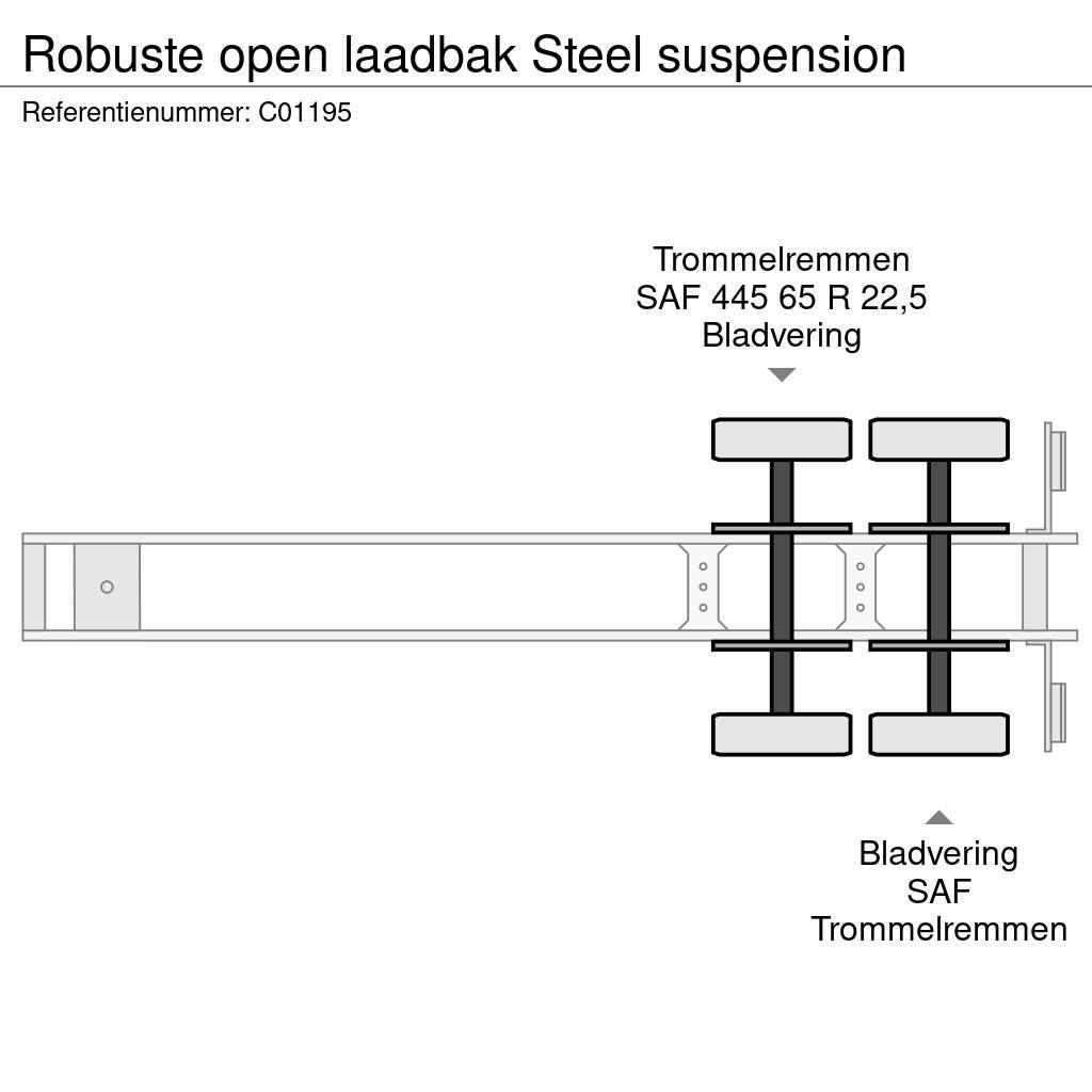 Robuste open laadbak Steel suspension Valníkové návesy/Návesy sa sklápacím bočnicami