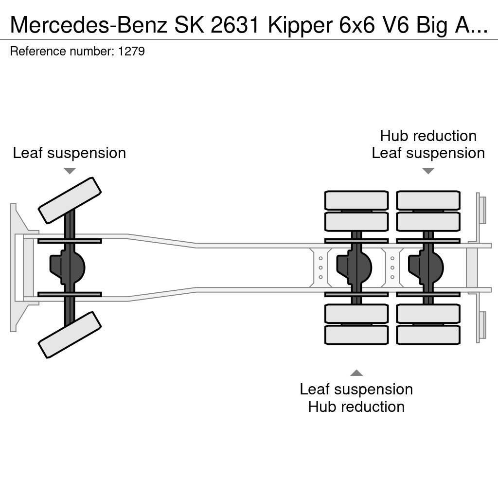 Mercedes-Benz SK 2631 Kipper 6x6 V6 Big Axle's Auxilery Top Cond Sklápače